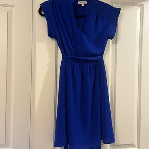 Blue Short Sleeve Dress
